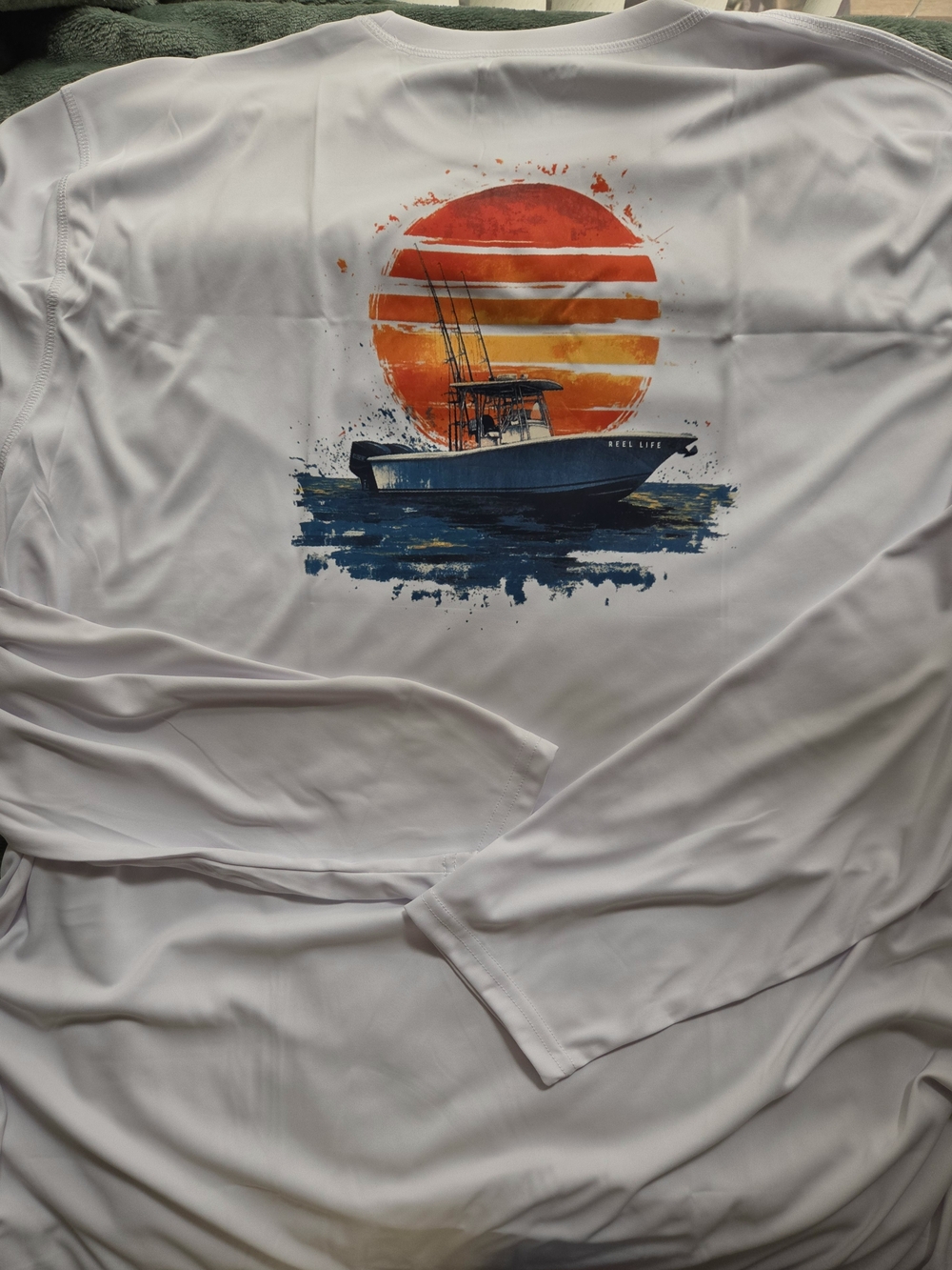 Men's Reel Life Long-sleeve Moisture-wicking Shirt UPF50 - NWT L, XL, XXL, 3XL